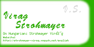 virag strohmayer business card